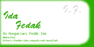 ida fedak business card