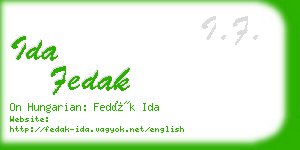 ida fedak business card